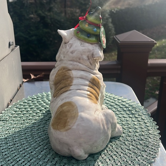 NWT Blue Sky Clayworks Holiday Bull Dog Figurine Christmas - Picture 4 of 9